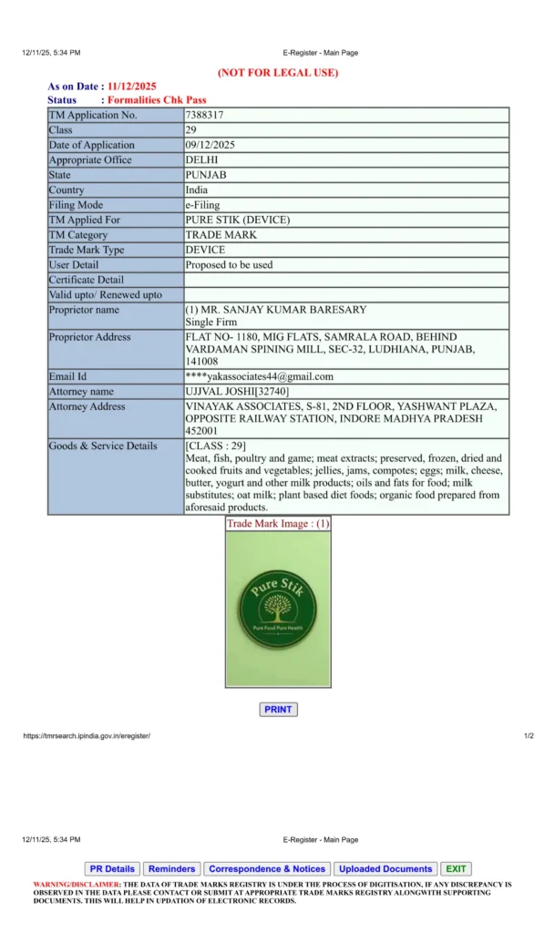 PureStik_Trademark_Certificate_
